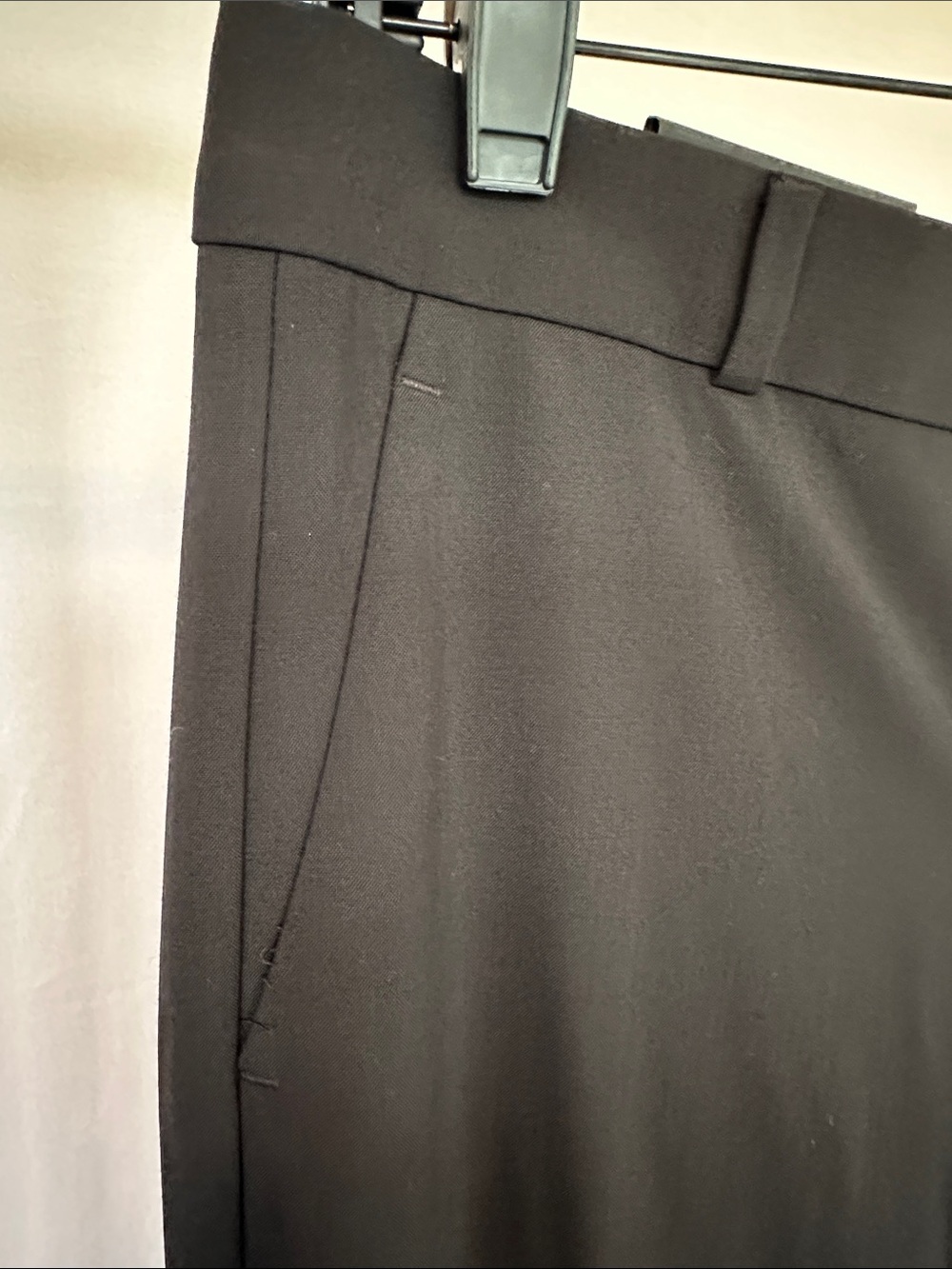 NWT Banana Republic Logan Black Tailored Wool blend Dress Pants 6 - Picture 6 of 9